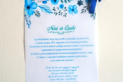 akvarell virágos kémcsöves esküvői meghívó