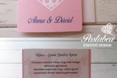 rózsaszín útlevél esküvői meghívó össz