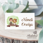 greenery pár esküvői ültetőkártya